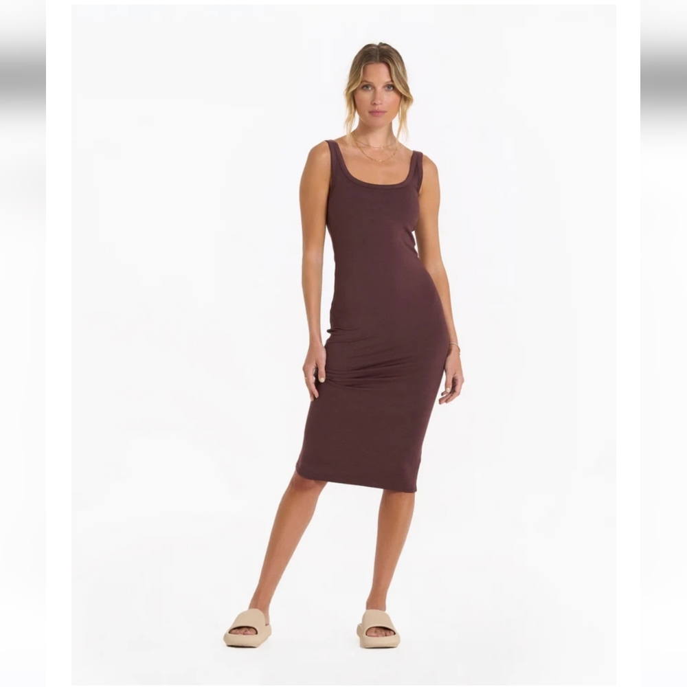 Vuori Halo Essential Dress Chestnut Heather